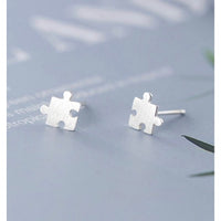 Jigsaw Puzzle Shape Studs Earrings