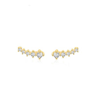 Graduated CZ Diamonds Stud Earrings-ECZ027