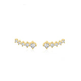 Graduated CZ Diamonds Stud Earrings-ECZ027
