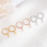 Small Dangle Huggie Hoop Earrings