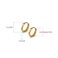 Diamonds Cuts Geometric Huggie Earrings-SH037