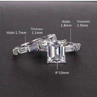 Diamonds Engagement Ring Set-Statement rings-Wedding Bride Ring Set