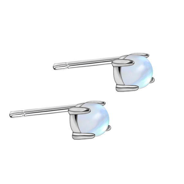 Moonstone Studs Earrings-EOS001