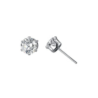 Silver Gold Stud Earring-5A CZ Diamonds Studs-ECZ030