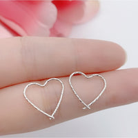 Heart hoop earrings