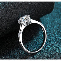 Moissanite Engagement Ring; Classic Solitaire Rings;