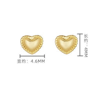 Tiny Heart Stud Earrings-SS007