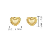 Tiny Heart Stud Earrings-SS007
