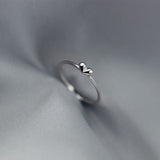 Stackable Small heart Slim Knuckle Rings-Thin Pinky Rings