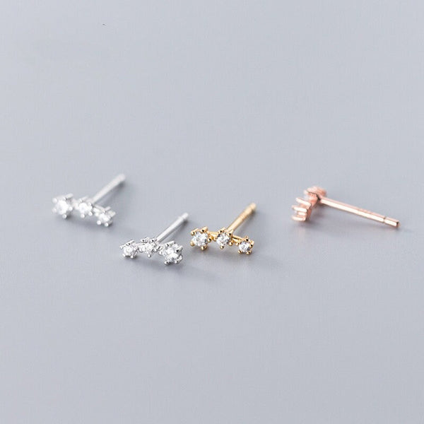 Small Stars Stud Earrings-ECZ005