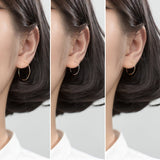 Plain Hoop Hook Round Earrings