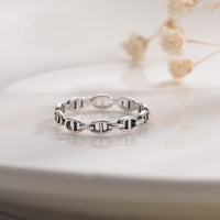 Silver Vintage Rome Numbers Rings