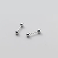 Screw back Solid Silver Balls Studs Earrings