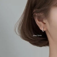 CZ Paved diamonds Huggies Hoop Earrings