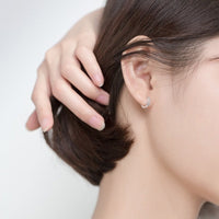 Small Bow Huggie Earrings