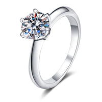 Classic Solitaire Moissanite Engagement Ring-RM003