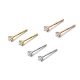 4 Prongs Mini CZ Diamond Studs Earrings