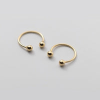 Screw back Solid Silver Balls Studs Earrings-ESB001
