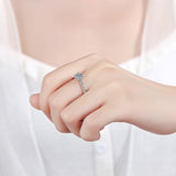 Moissanite Engagement Ring-Classic Solitaire Rings-RM002
