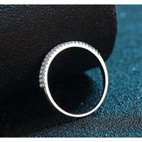 Slim Thin stackable Band Moissanite Band Ring-RM506