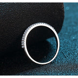 Slim Thin stackable Band Moissanite Band Ring-RM506