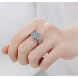 Moissanite Engagement Wedding Ring-RM012