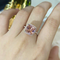 Simulated Diamonds Engagement Ring