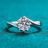 Moissanite Classic Solitaire Statement Ring-RM006