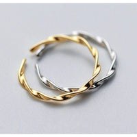 Twist Braid adjustable Stackable Rings