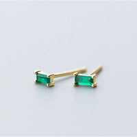 Small Emerald Green Studs Earrings