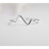 Stackable EKG Wave Band Ring