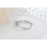 Moonstone Solitaire Slim Band Rings