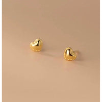 Tiny Heart Stud Earrings-SS007