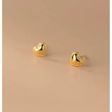 Tiny Heart Stud Earrings-SS007