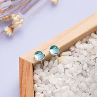 Water Blue Studs Crystal earrings