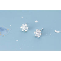 Snow Flaker Stud Earrings-SS047