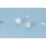 Snow Flaker Stud Earrings-SS047
