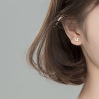Crystal CZ Butterfly stud Earrings
