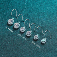 Moissanite Diamonds Hook Earrings