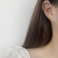 Graduated CZ Diamonds Stud Earrings-ECZ027