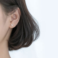 Dainty Letter V shape Stud Earrings-ECZ011