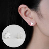Jigsaw Puzzle Shape Studs Earrings