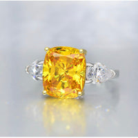 Canary Simulated Diamonds Engagement Ring