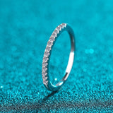 Moissanite Band Ring; Slim Thin stackable Band ring