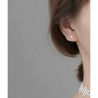 Tiny Heart Stud Earrings-SS007