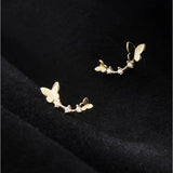 Long Butterflies w/ Chain Stud Earrings