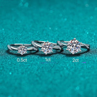Moissanite Engagement Ring-Classic Solitaire Rings-RM002