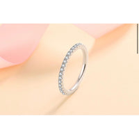 Moissanite Band Ring-Full Eternity Moissanite Band Ring