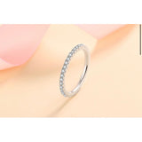 Moissanite Band Ring-Full Eternity Moissanite Band Ring