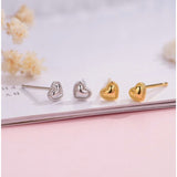 Tiny Heart Stud Earrings-SS007